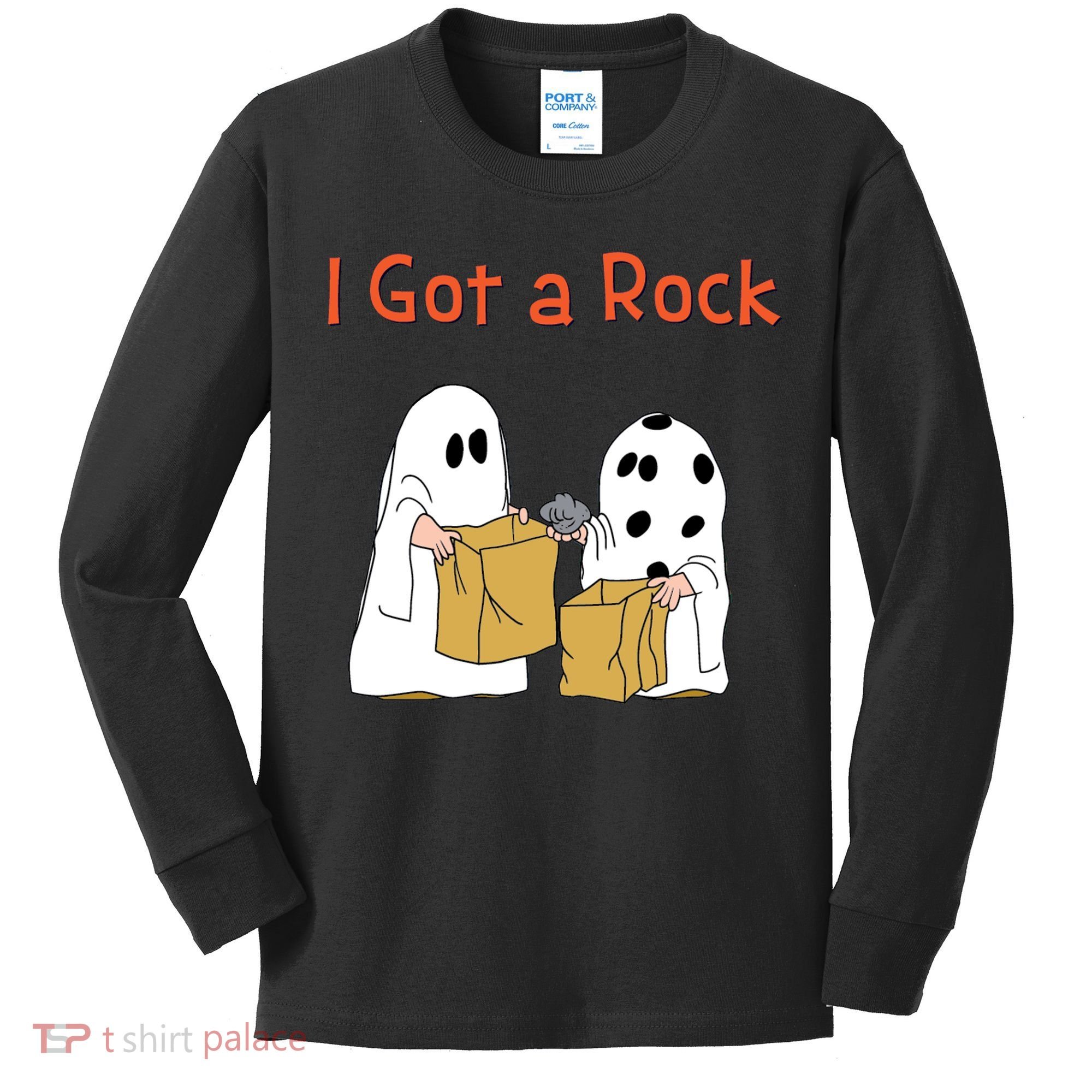 I Got A Rock Lazy Day Halloween Costume Funny Trick Or Treat Kids Long Sleeve Shirt