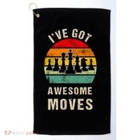 I've Got Awesome Moves Chess Player Funny Chess Player Golf Towel thumb 0