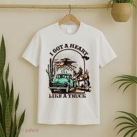 I Got A Heart Like A Truck Western Country Music Cowboy T-Shirt thumb 2