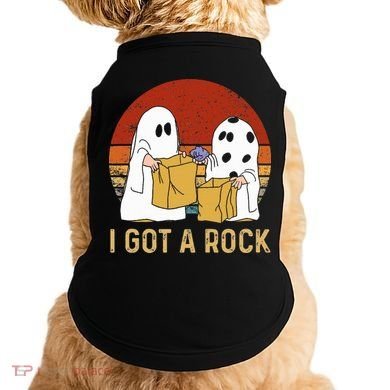 I Got A Rock Halloween Trick Or Treat Ghost Doggie Tank