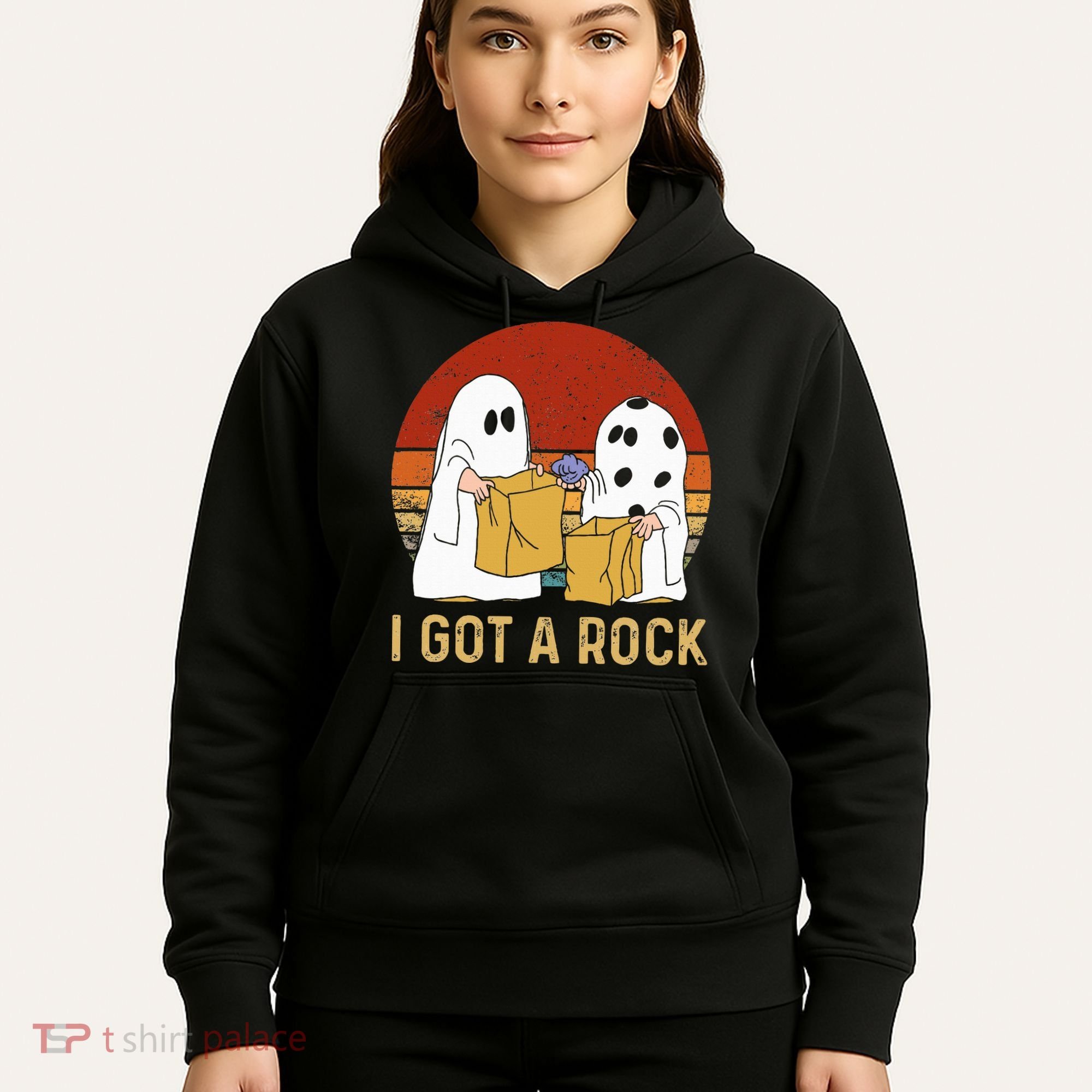 I Got A Rock Halloween Trick Or Treat Ghost Hoodie