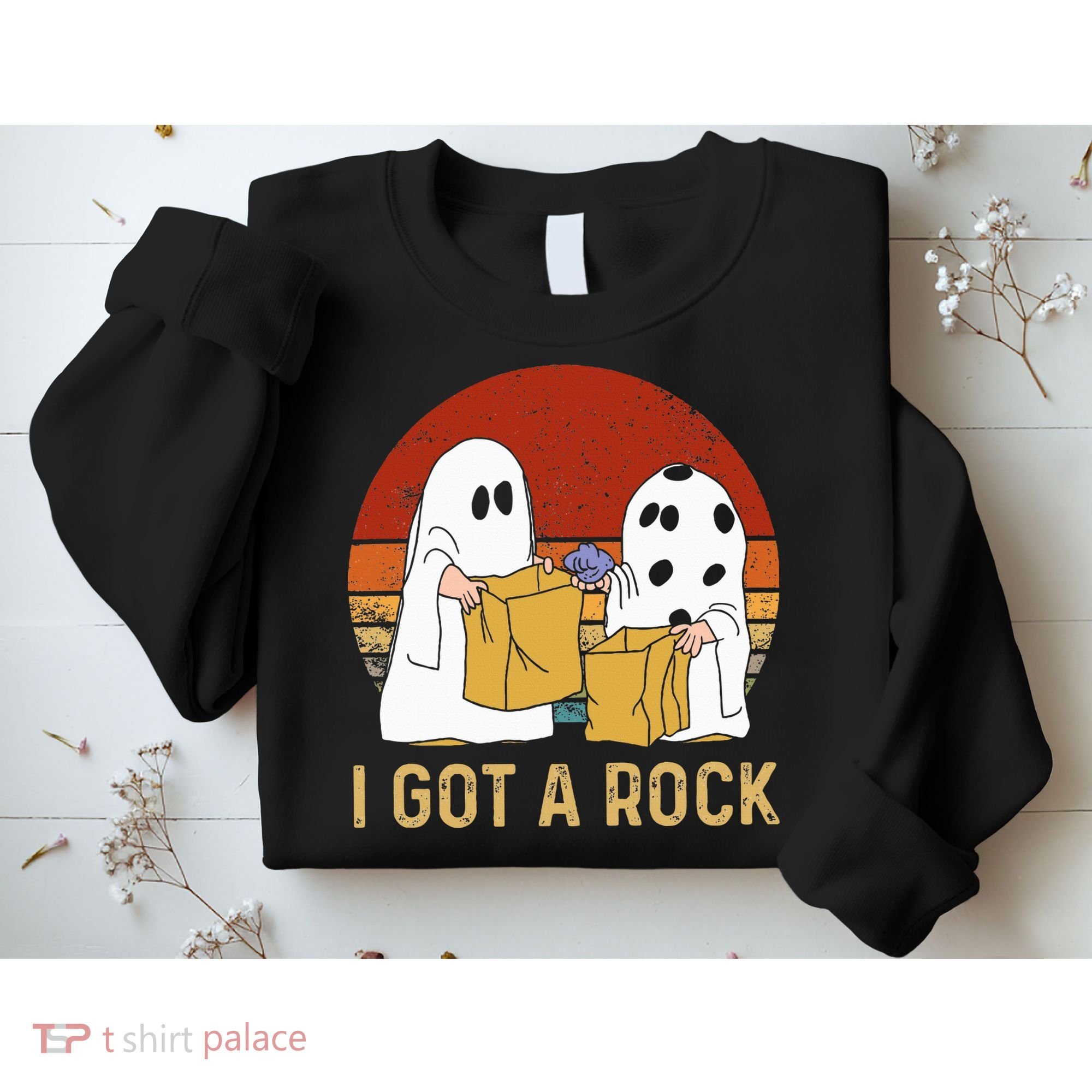 I Got A Rock Halloween Trick Or Treat Ghost Sweatshirt