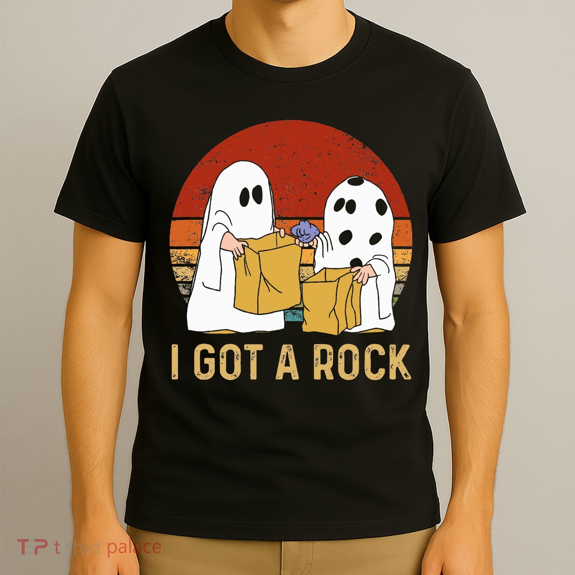 I Got A Rock Halloween Trick Or Treat Ghost T-Shirt