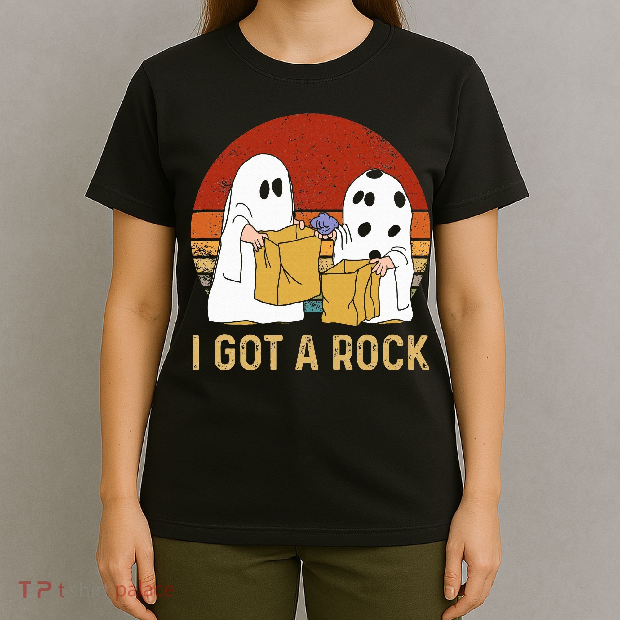 I Got A Rock Halloween Trick Or Treat Ghost T-Shirt