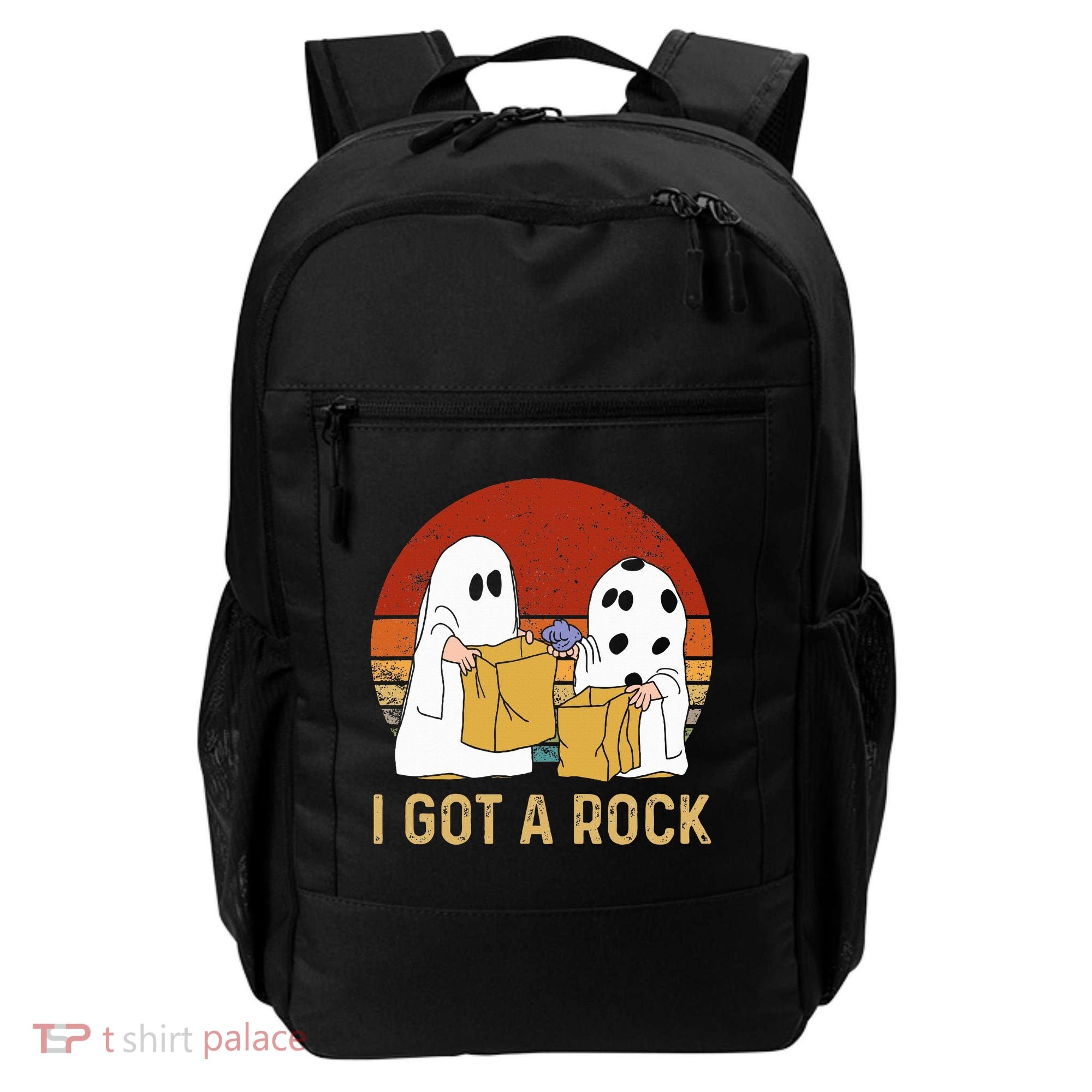 I Got A Rock Halloween Trick Or Treat Ghost Backpack