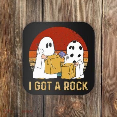 I Got A Rock Halloween Trick Or Treat Ghost Coaster