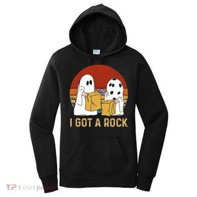 I Got A Rock Halloween Trick Or Treat Ghost Women's Hoodie