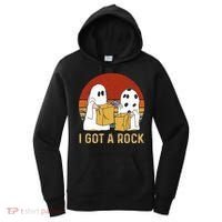 I Got A Rock Halloween Trick Or Treat Ghost Women's Hoodie thumb 0