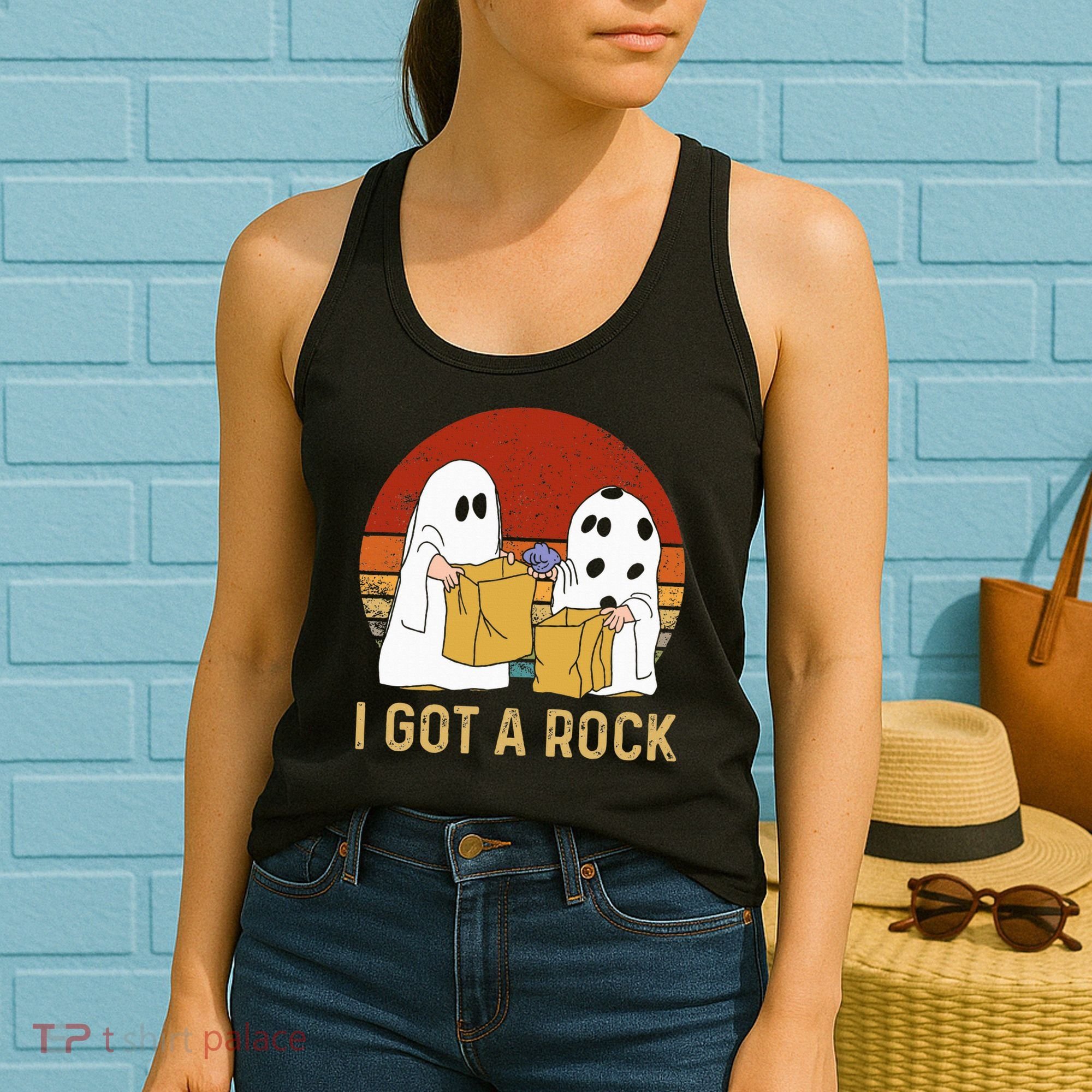 I Got A Rock Halloween Trick Or Treat Ghost Women's Tank Top