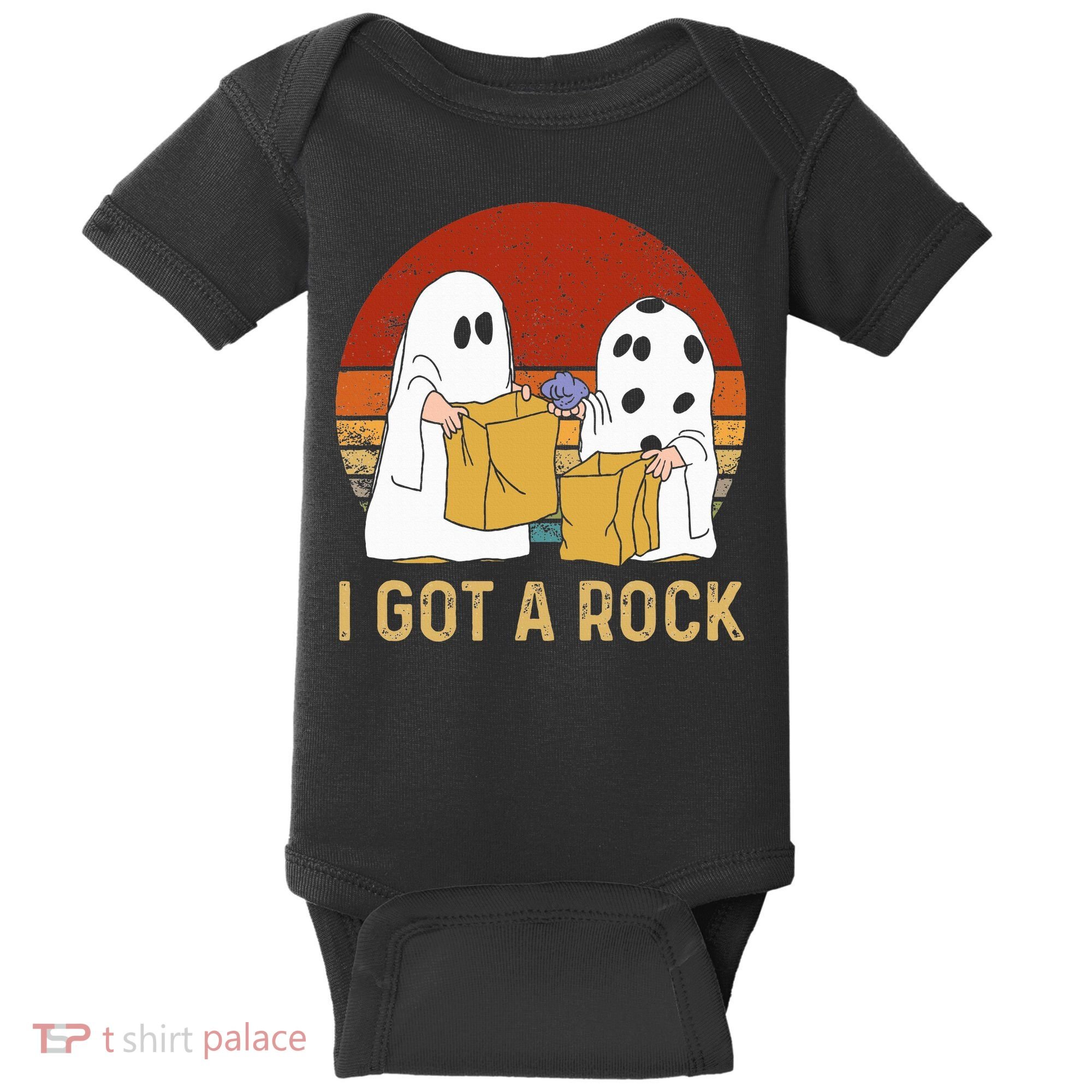 I Got A Rock Halloween Trick Or Treat Ghost Baby Bodysuit