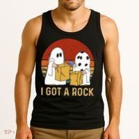 I Got A Rock Halloween Trick Or Treat Ghost Tank Top thumb 3