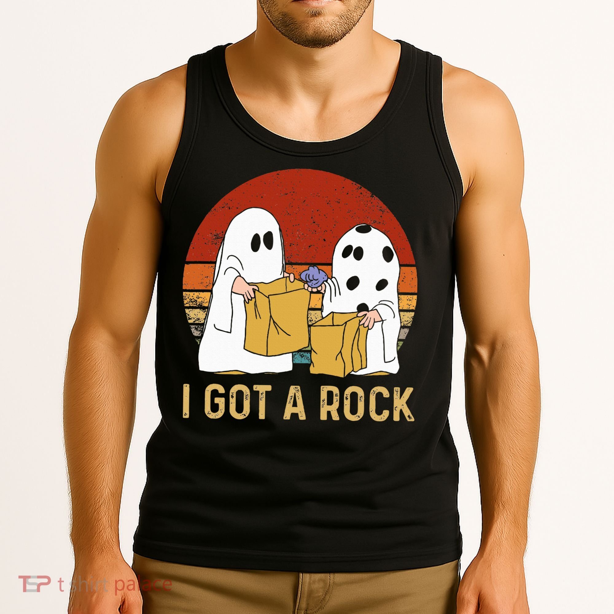 I Got A Rock Halloween Trick Or Treat Ghost Tank Top