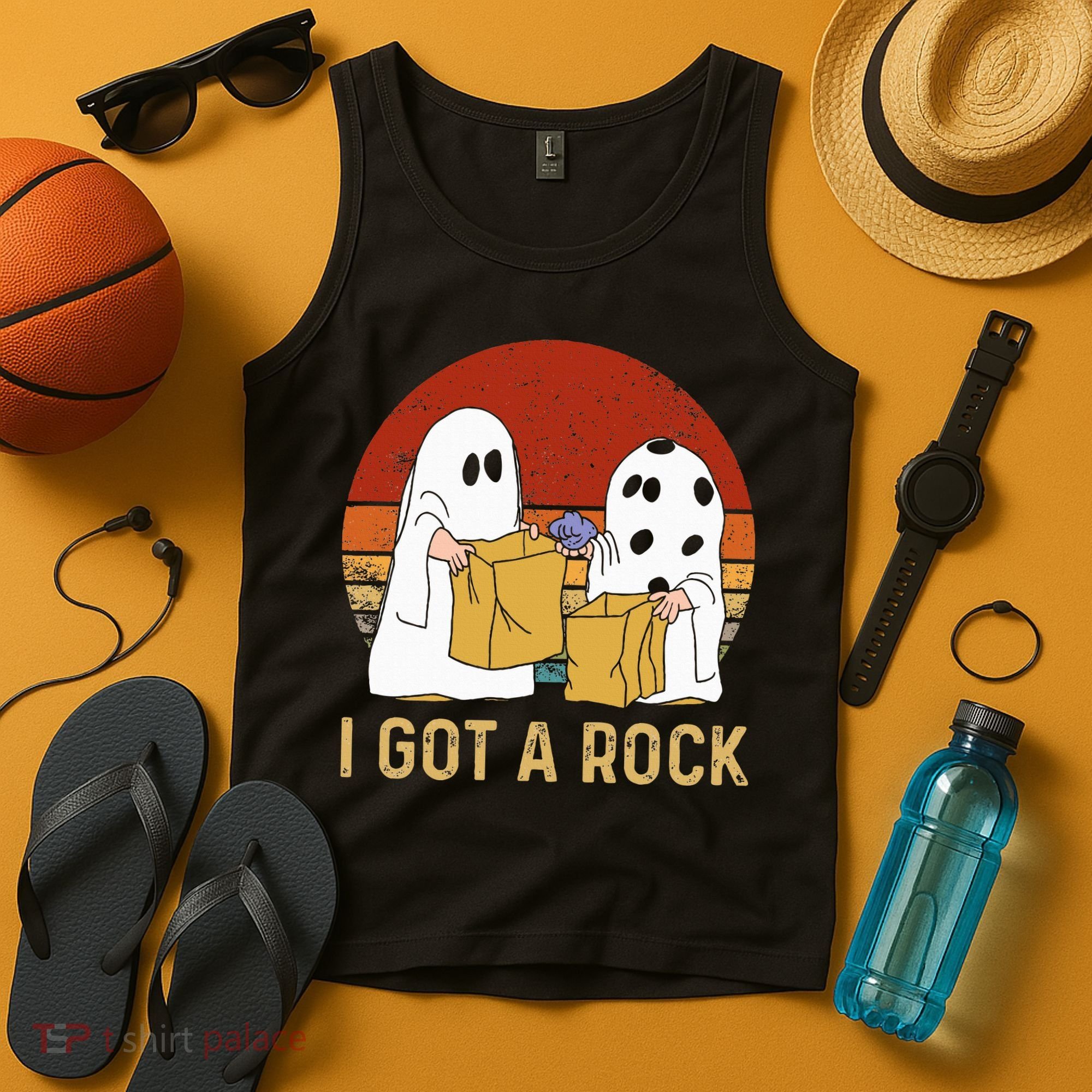 I Got A Rock Halloween Trick Or Treat Ghost Tank Top
