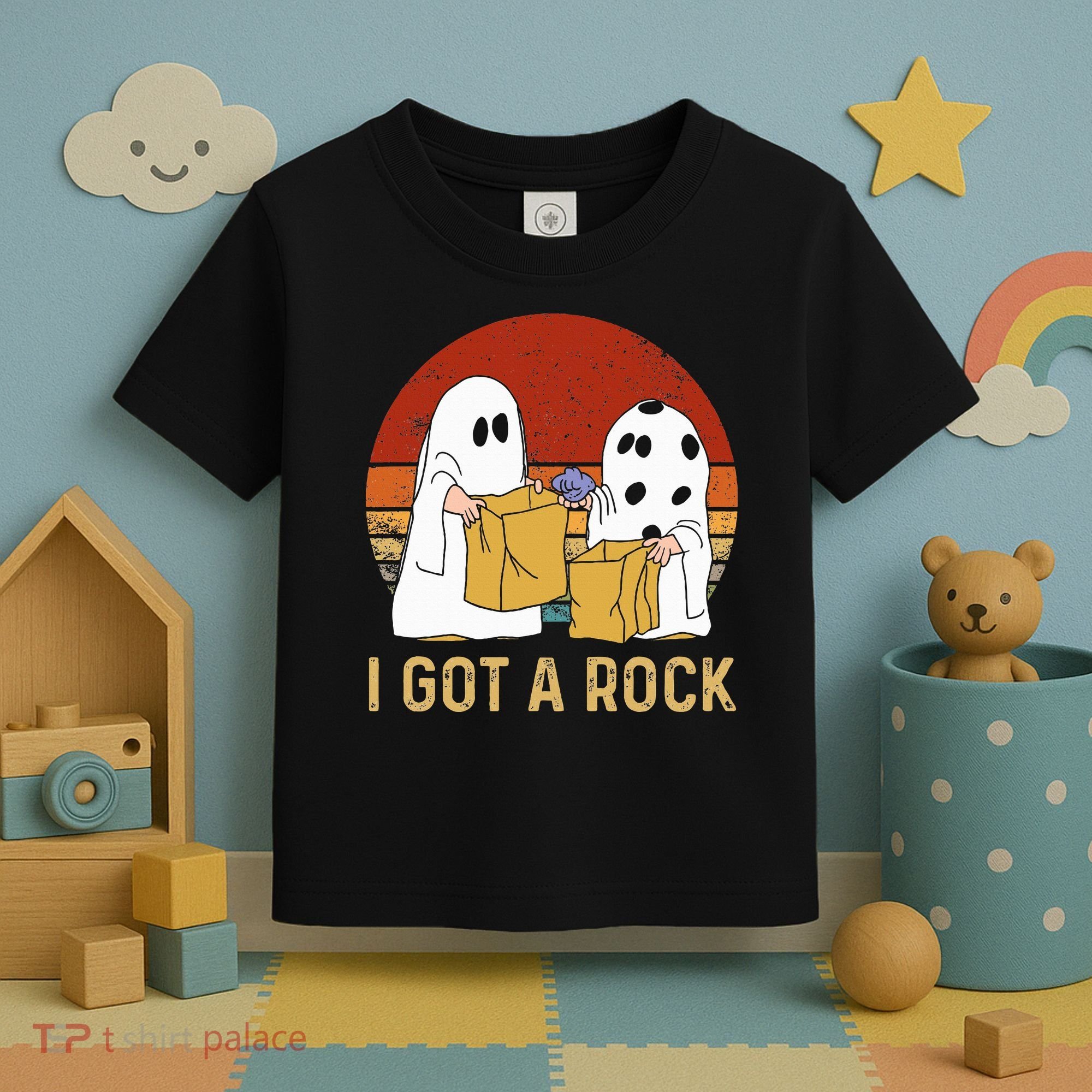 I Got A Rock Halloween Trick Or Treat Ghost Toddler T-Shirt