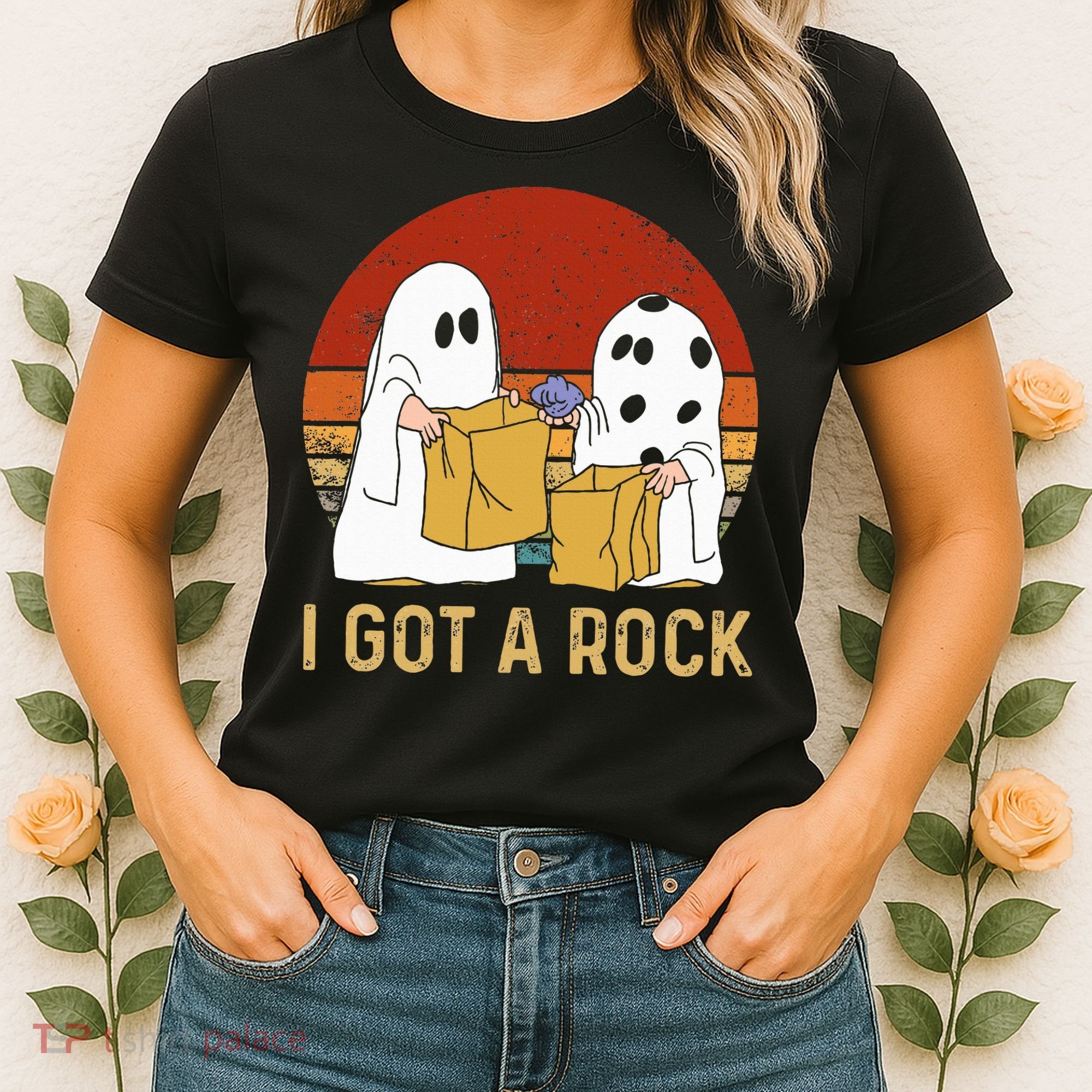 I Got A Rock Halloween Trick Or Treat Ghost Women's T-Shirt