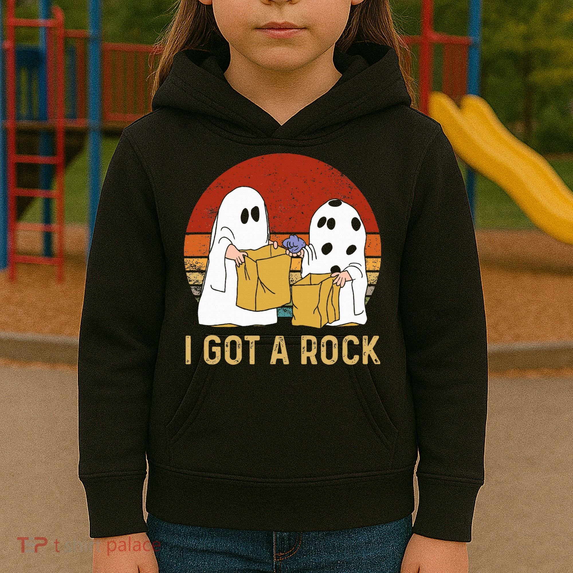 I Got A Rock Halloween Trick Or Treat Ghost Kids Hoodie