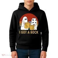 I Got A Rock Halloween Trick Or Treat Ghost Kids Hoodie thumb 4