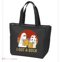 I Got A Rock Halloween Trick Or Treat Ghost Tote Bag thumb 3