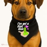 I've Got A Dink Kink Pickle Ball USA-Made Doggie Bandana thumb 1