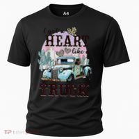 I Got A Heart Like A Truck Runs On Dreams Cooling Performance Crew T-Shirt thumb 0