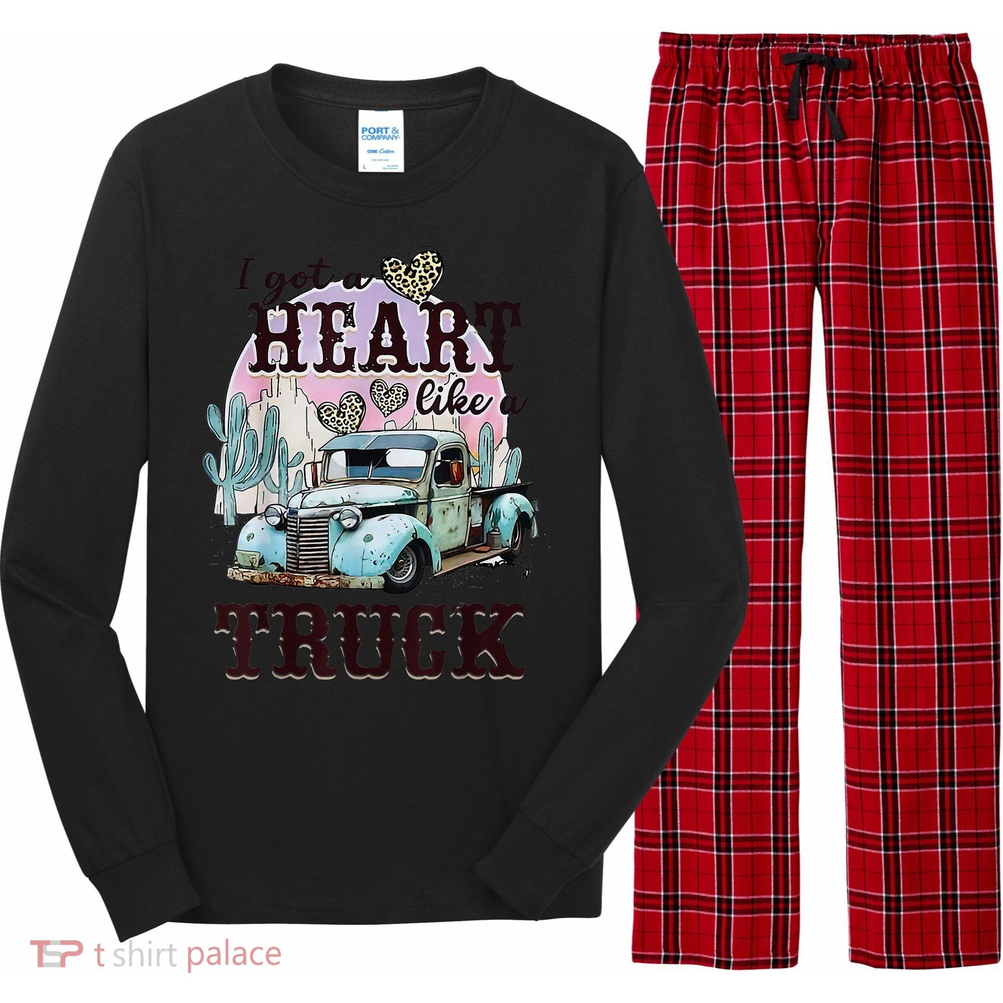 I Got A Heart Like A Truck Runs On Dreams Long Sleeve Pajama Set
