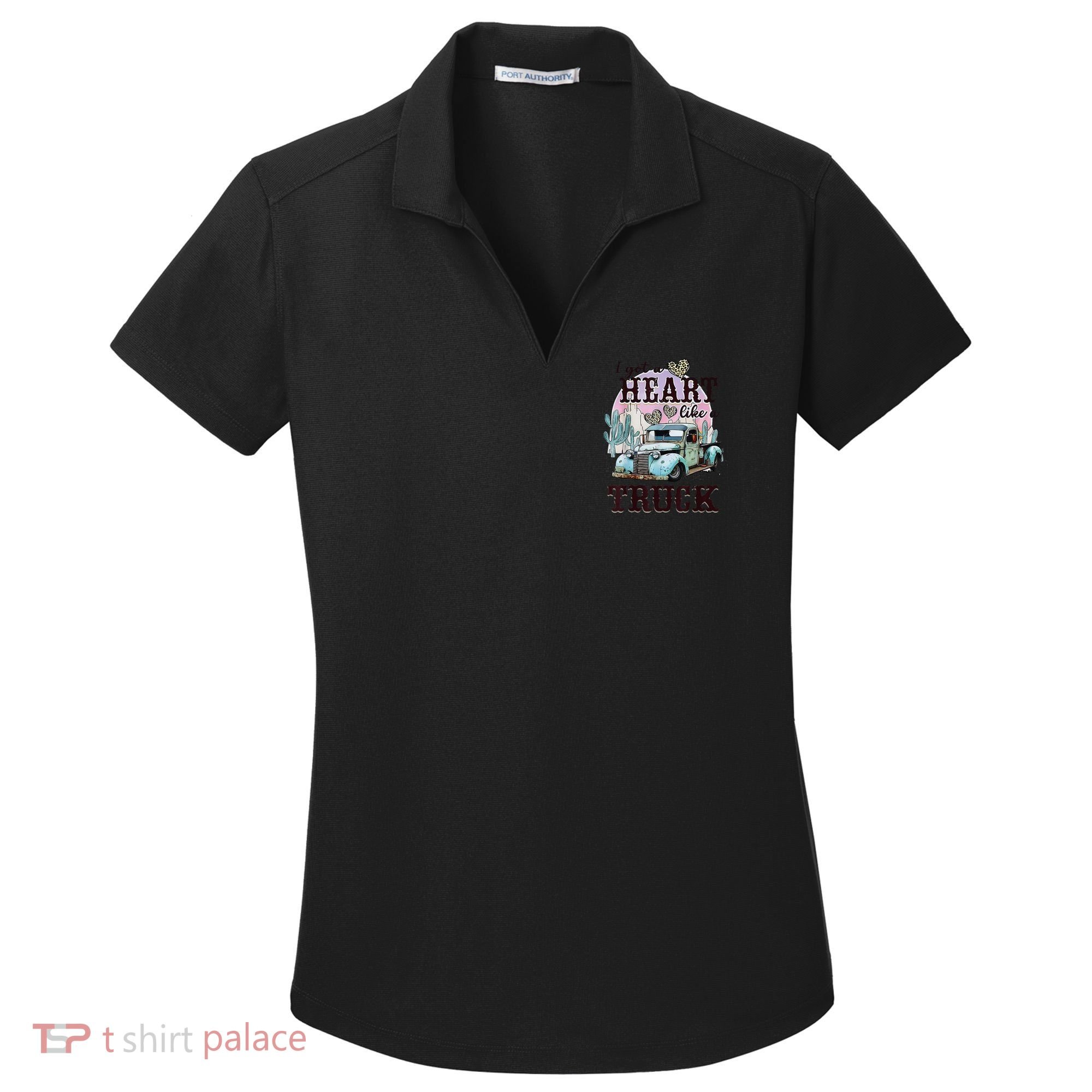 I Got A Heart Like A Truck Runs On Dreams Women's Dry Zone Grid Polo