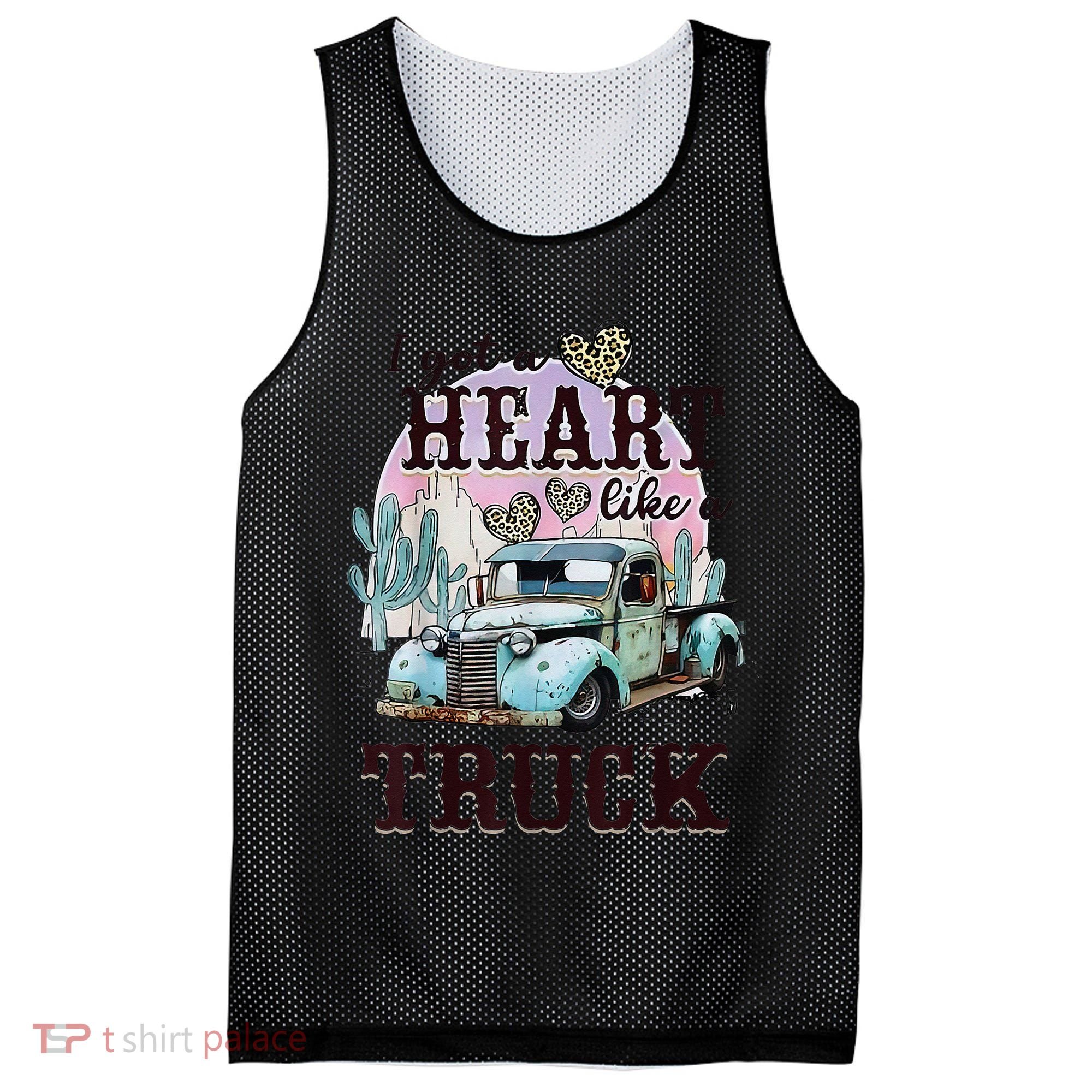 I Got A Heart Like A Truck Runs On Dreams Mesh Reversible Basketball Jersey Tank