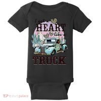 I Got A Heart Like A Truck Runs On Dreams Baby Bodysuit thumb 0