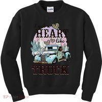 I Got A Heart Like A Truck Runs On Dreams Kids Sweatshirt thumb 0
