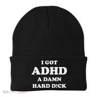 I Got Adhd A Damn Hard D Beanie thumb 0