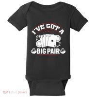 IVe Got A Big Pair Funny Poker Card Player Casino Gambler Baby Bodysuit thumb 0