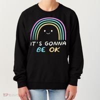 It's Gonna Be Ok Rainbow Smiley Face Positive Quote Women's Sweatshirt thumb 0