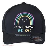 It's Gonna Be Ok Rainbow Smiley Face Positive Quote Flexfit Unipanel Trucker Cap thumb 0