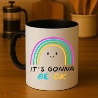 It's Gonna Be Ok Rainbow Smiley Face Positive Quote Coffee Mug thumb 4
