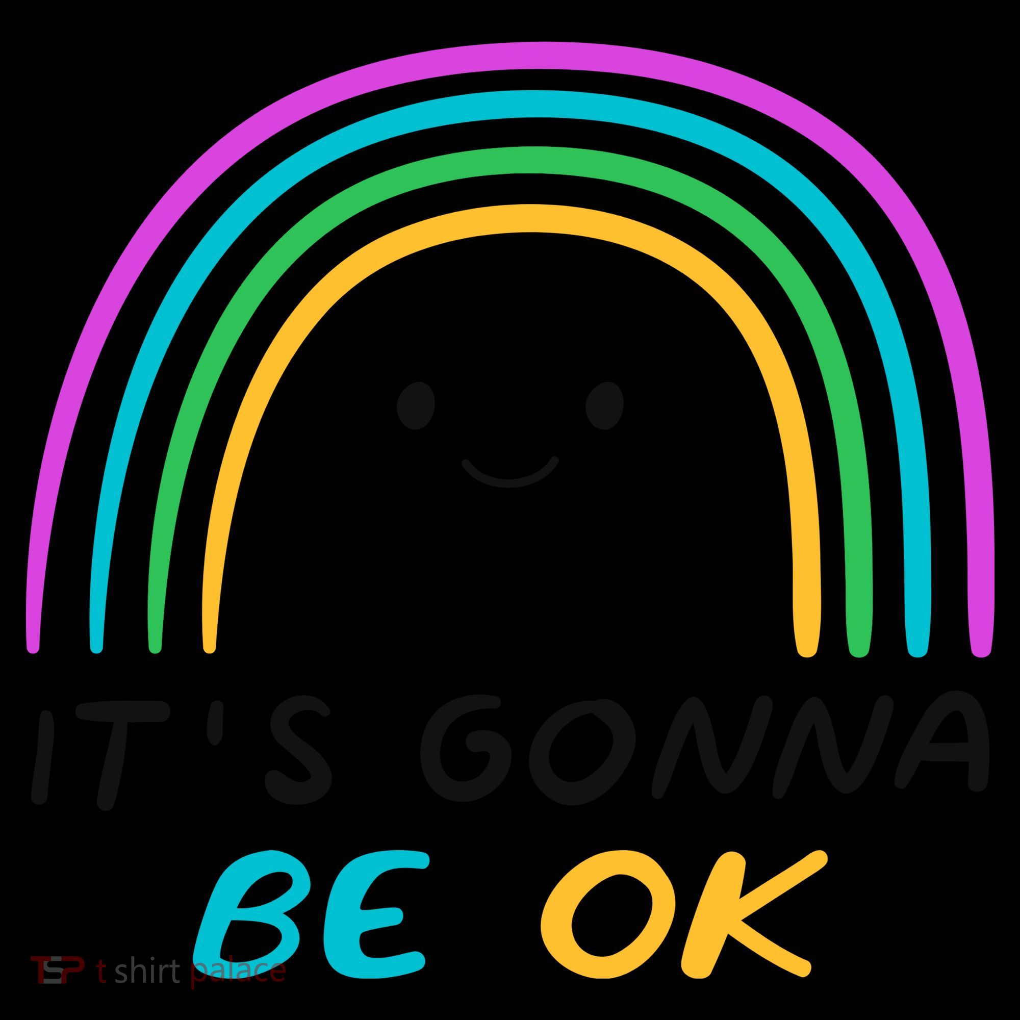 It's Gonna Be Ok Rainbow Smiley Face Positive Quote Coffee Mug