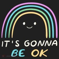 It's Gonna Be Ok Rainbow Smiley Face Positive Quote Beanie thumb 2