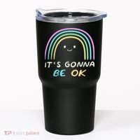 It's Gonna Be Ok Rainbow Smiley Face Positive Quote Tumbler thumb 0