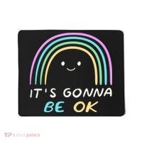It's Gonna Be Ok Rainbow Smiley Face Positive Quote Mousepad thumb 0