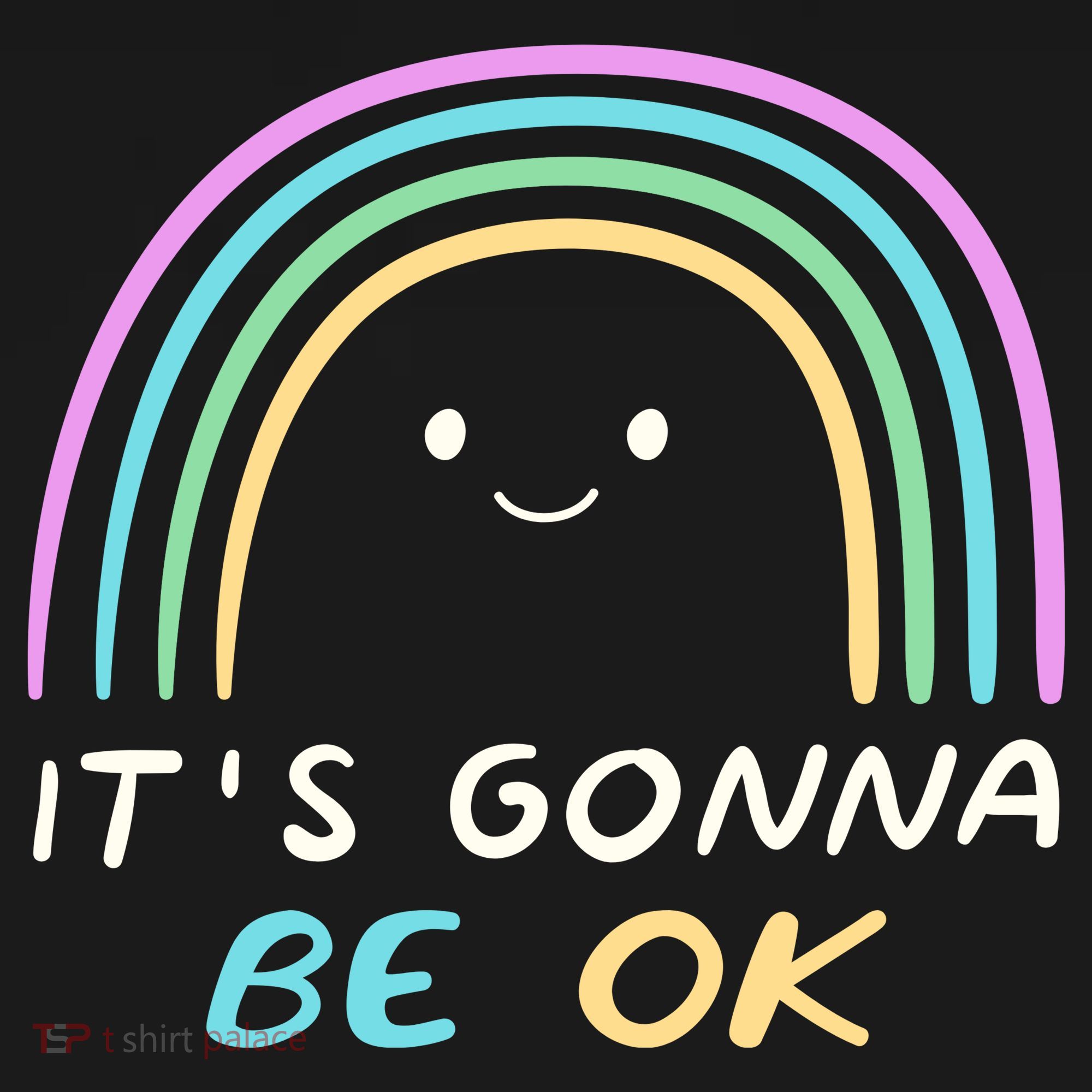 It's Gonna Be Ok Rainbow Smiley Face Positive Quote Mousepad
