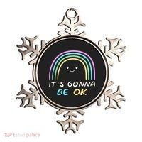 It's Gonna Be Ok Rainbow Smiley Face Positive Quote Ornament thumb 0