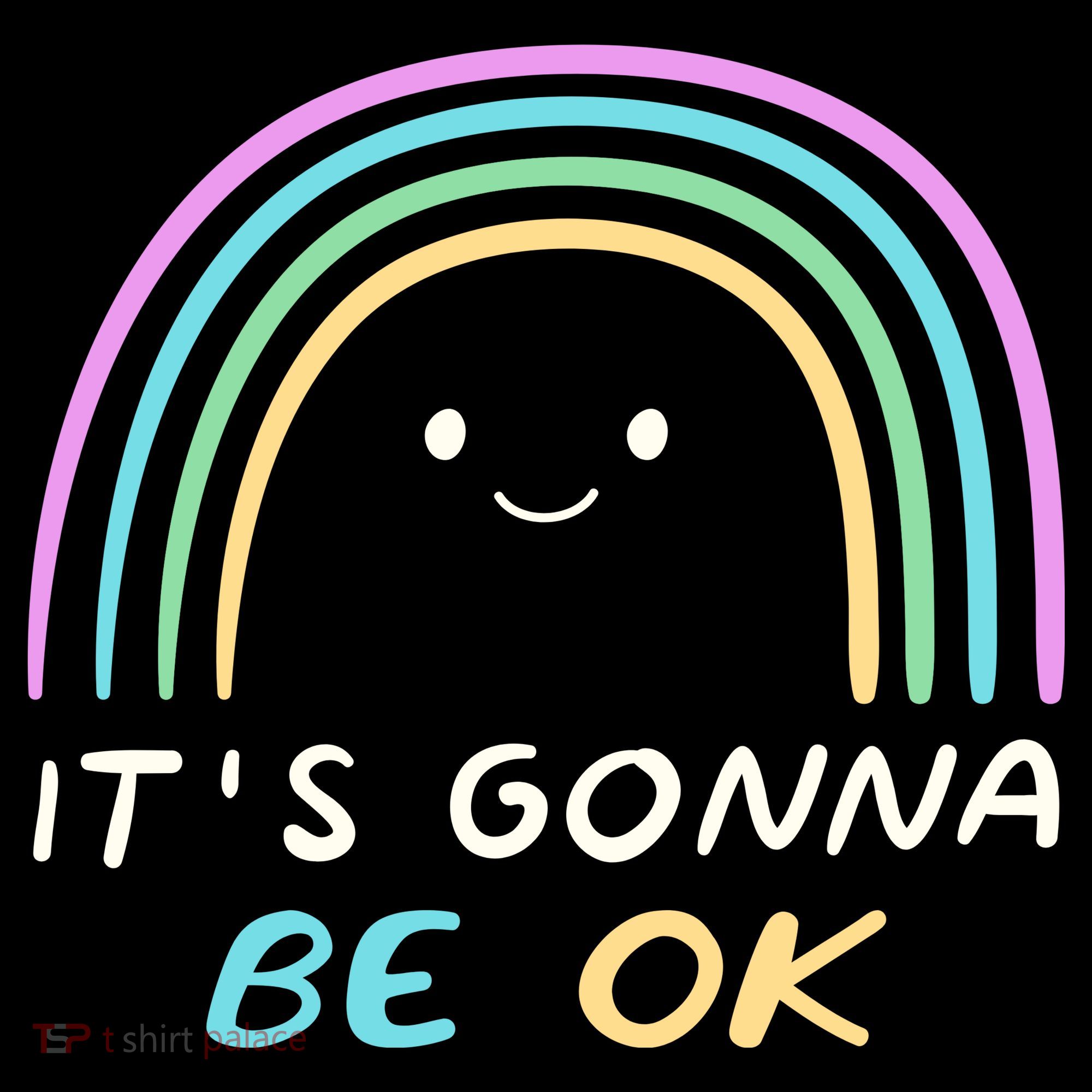 It's Gonna Be Ok Rainbow Smiley Face Positive Quote Women's Tank Top