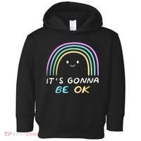 It's Gonna Be Ok Rainbow Smiley Face Positive Quote Toddler Hoodie thumb 0