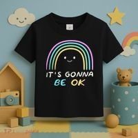 It's Gonna Be Ok Rainbow Smiley Face Positive Quote Toddler T-Shirt thumb 3