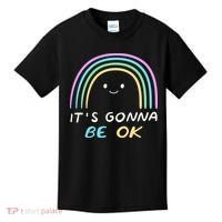 It's Gonna Be Ok Rainbow Smiley Face Positive Quote Kids T-Shirt thumb 0