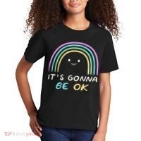 It's Gonna Be Ok Rainbow Smiley Face Positive Quote Kids T-Shirt thumb 2