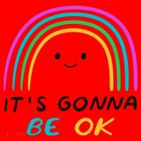 It's Gonna Be Ok Rainbow Smiley Face Positive Quote Santa Hat thumb 1