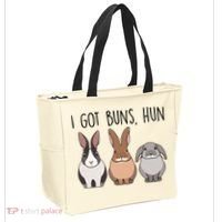 I Got Buns Hun Bunny Mom Cute Rabbit Lover Rabbit Mama Gift Tote Bag thumb 2