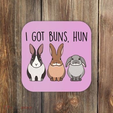 I Got Buns Hun Bunny Mom Cute Rabbit Lover Rabbit Mama Gift Coaster