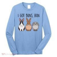 I Got Buns Hun Bunny Mom Cute Rabbit Lover Rabbit Mama Gift Long Sleeve Shirt thumb 0