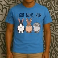 I Got Buns Hun Bunny Mom Cute Rabbit Lover Rabbit Mama Gift T-Shirt thumb 3